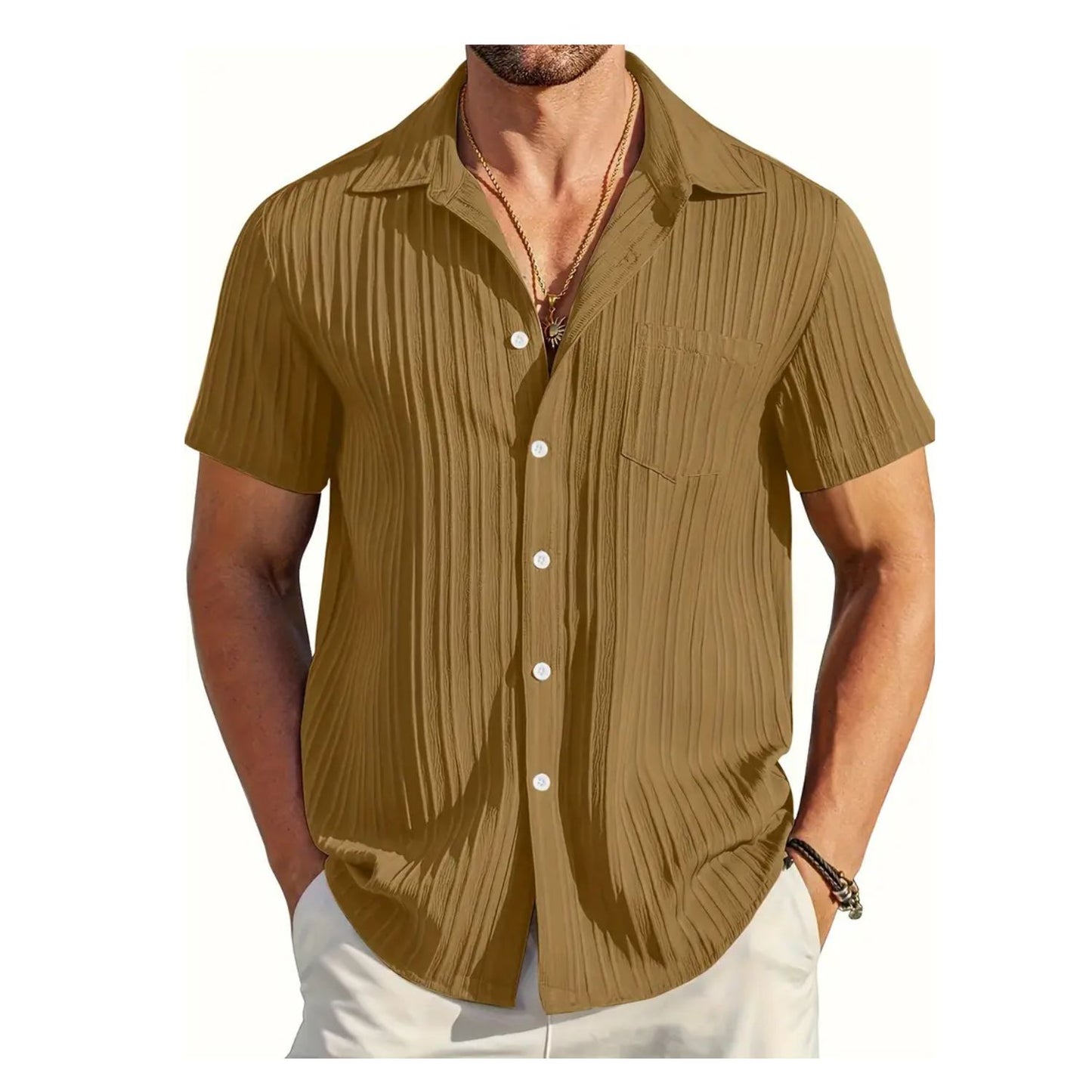 Camisa de Botones Con Bolsillo