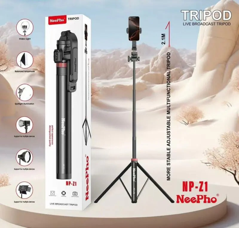 Trípode Extensible 210 cm con Control Remoto