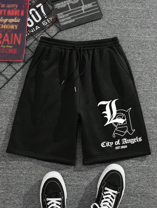 Shorts  De Hombre  Con Estampado De Letras