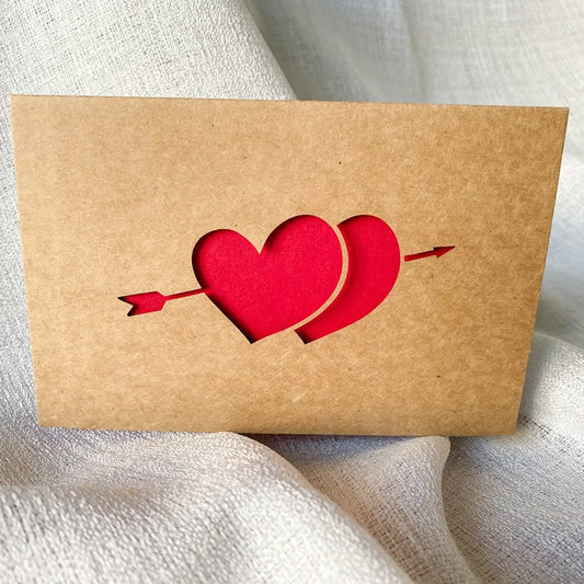 Tarjeta con Dos Corazon Fechados