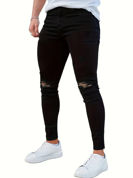 Jeans skinny con rasguños