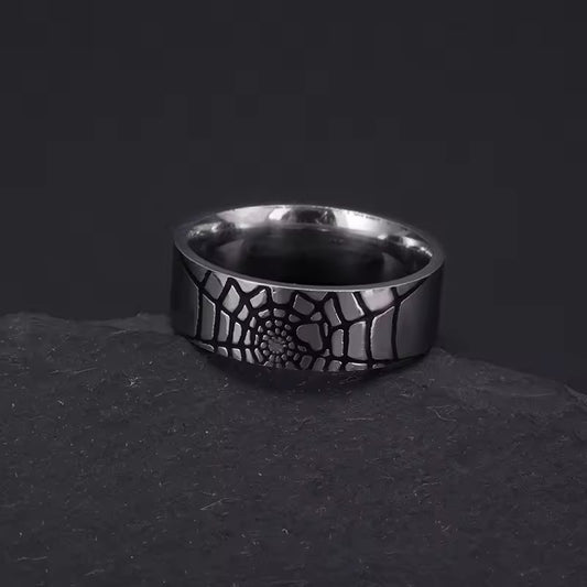 Anillo con Diseño de Tela Araña