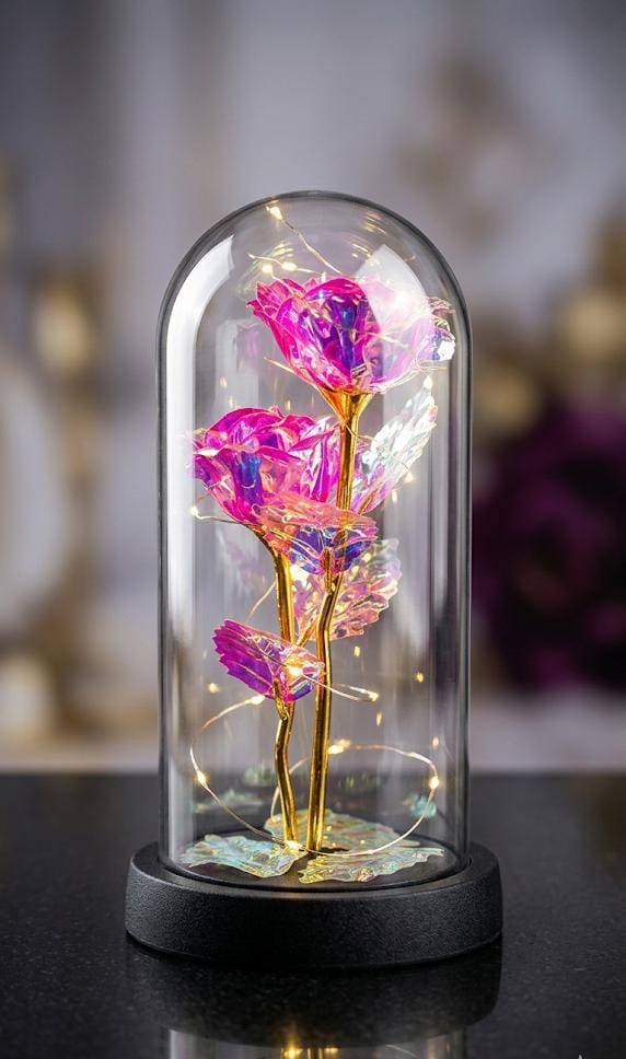 Rosas Eternas con luces led