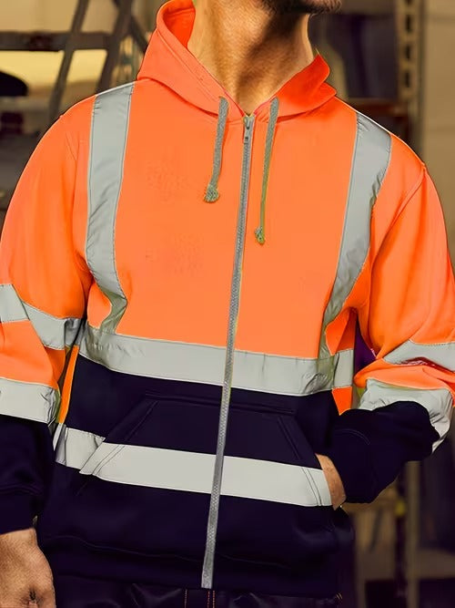 CHAQUETA SUETER REFLECTIVO DE  ALTA VISIBILIDAD