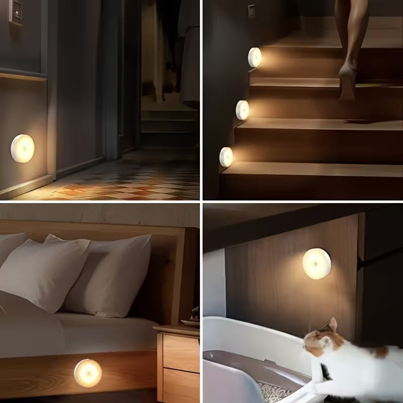Lampara redonda led con sensor de movimiento