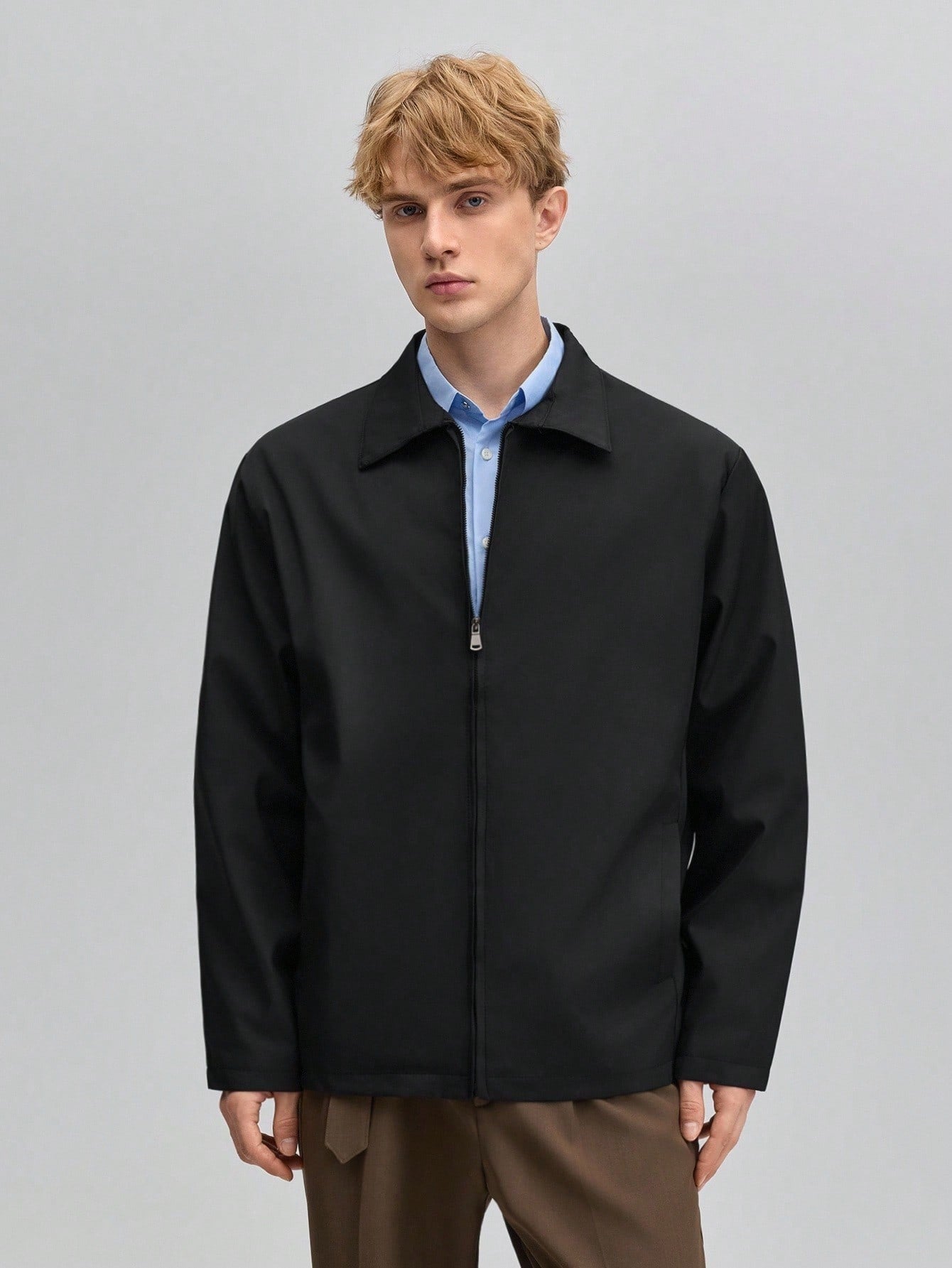 Chaqueta casual con cuello vuelto para hombres