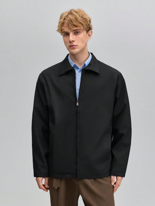 Chaqueta casual con cuello vuelto para hombres