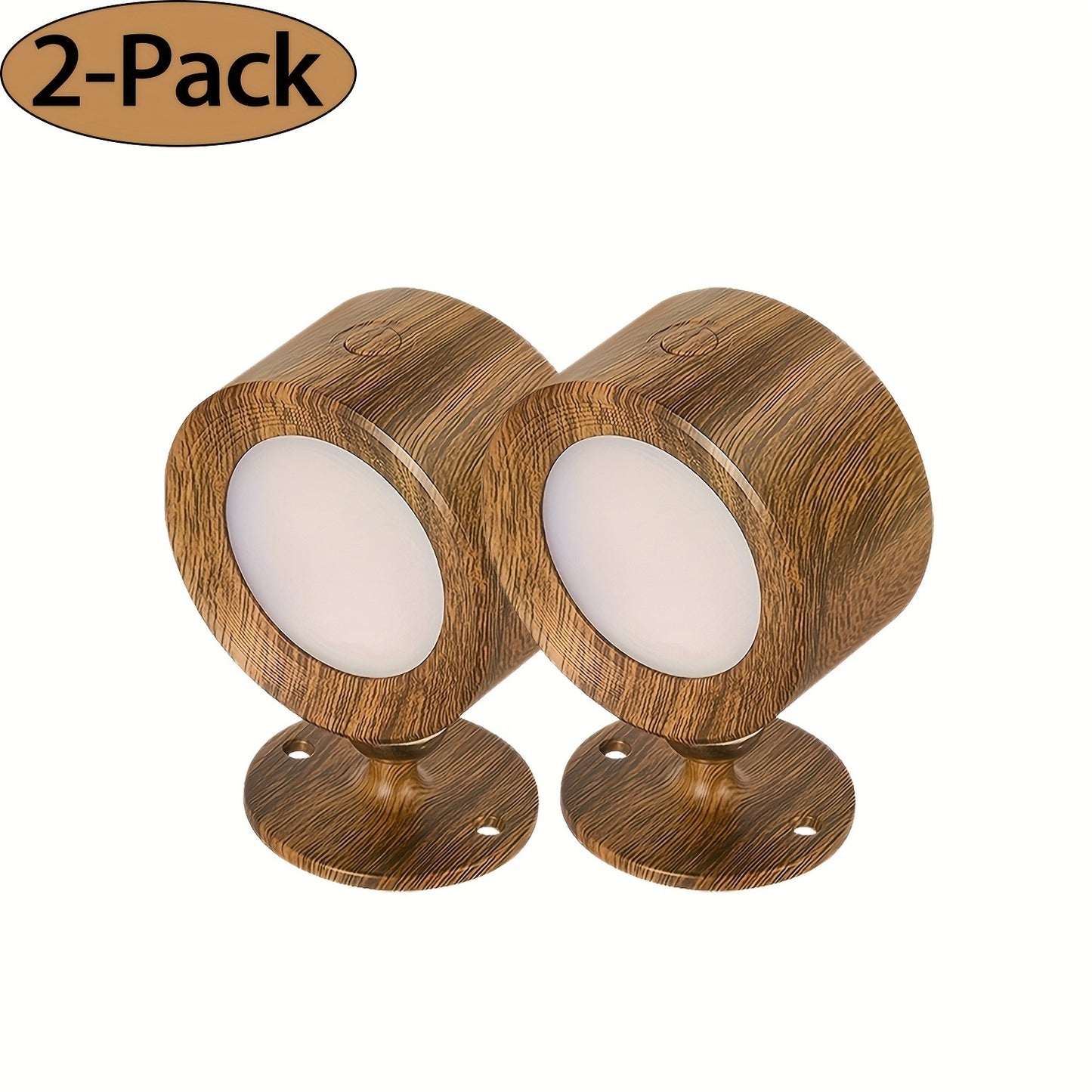 SET DE 2 LAMPARAS MAGNETICAS COLOR MADERA