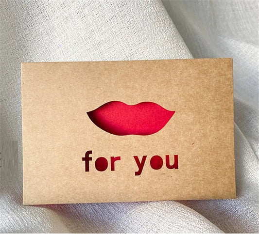Tarjeta con Palabra For You  y Labios